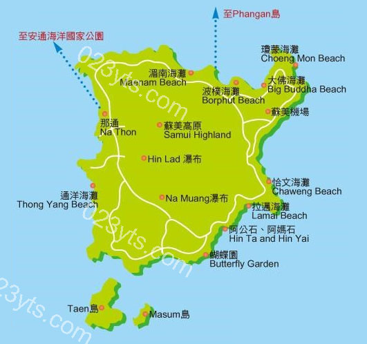 苏梅岛旅游地图