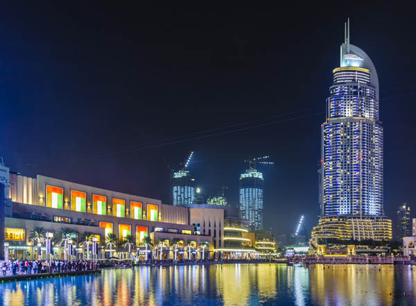 阿联酋迪拜购物中心夜景001-锐景